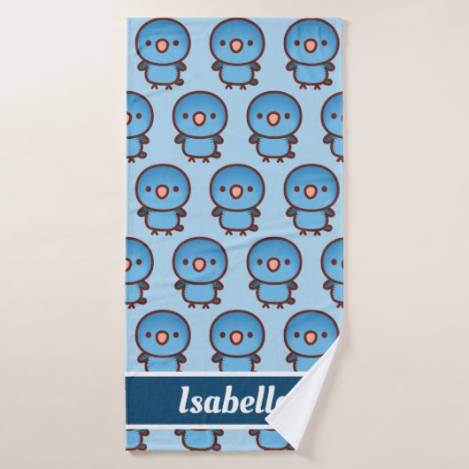 Barred parkiet / Kobalt Badhanddoek (Badhanddoek)