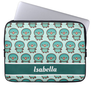 Barred parkiet / Turquoise Laptop Sleeve