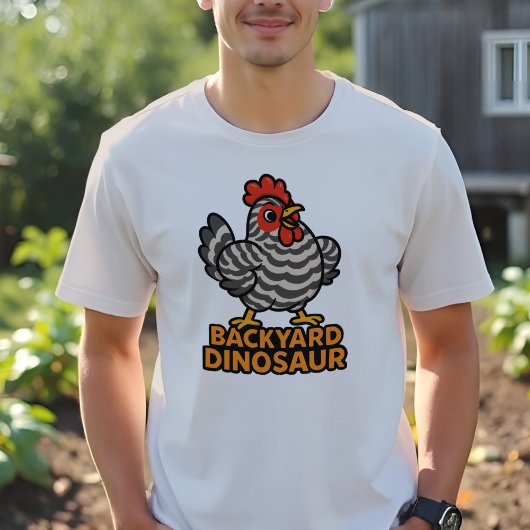 Barred Plymouth Rock Achtertuin Dinosaur Chicken F Tri-Blend Shirt