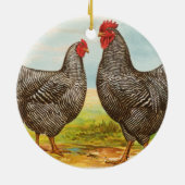  Barred Plymouth Rock Chickens Ornament (Achterkant)