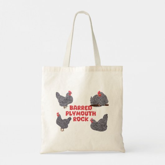 Barred Plymouth Rock Chickens Tote Bag (Achterkant)