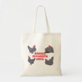 Barred Plymouth Rock Chickens Tote Bag (Voorkant)