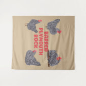 Barred Plymouth Rock Chickens Wandkleed (Voorkant (horizontaal))