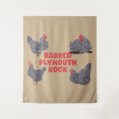 Barred Plymouth Rock Chickens Wandkleed (Voorkant)