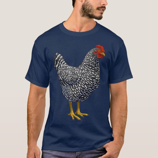 Barred Plymouth Rock Hen Chicken Lover T-shirt (Voorkant)