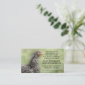 Barred Rock Chicken Egg Farmer Visitekaartje (Staand voorkant)