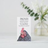 Barred Rock Chicken Egg Farmer Visitekaartje (Staand voorkant)