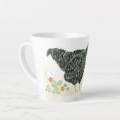 Barred Rock Chicken Mok, Black & White Chicken Latte Mok (Linkerhoek)