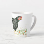 Barred Rock Chicken Mok, Black & White Chicken Latte Mok (Rechterhoek)