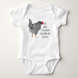 Barred Rock Chicken w Funny Text T-Shirt