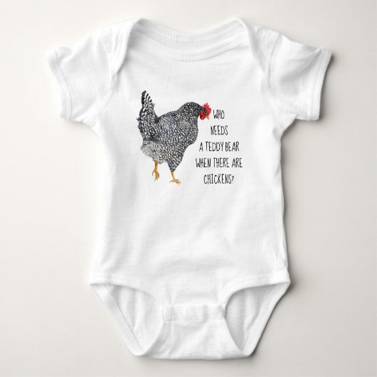 Barred Rock Chicken w Funny Text T-Shirt (Voorkant)