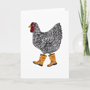 Barred Rock Chicken Wenskaart Kaart