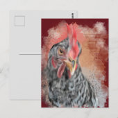 Barred Rock Hen Briefkaart (Voorkant / Achterkant)
