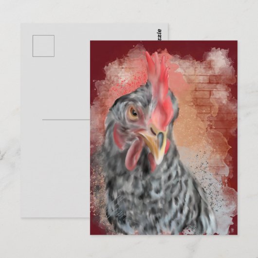 Barred Rock Hen Briefkaart (Voorkant / Achterkant)