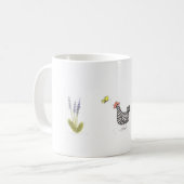 Barred Rock Hen en Butterfly Classic Mok (Voorkant links)