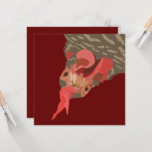 Barred-Rock Hen Kaart (Voorkant / Achterkant in situ)