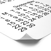 Barred Rock Kip Muur Jaarlijkse Agenda 2013 Poster (Hoek)