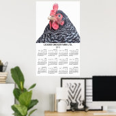 Barred Rock Kip Muur Jaarlijkse Kalender 2013 Poster (Thuiskantoor)