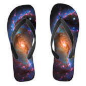 Barred Spiral Galaxy - Buitenruimte Star Afbeeldin Teenslippers (Voetbed)