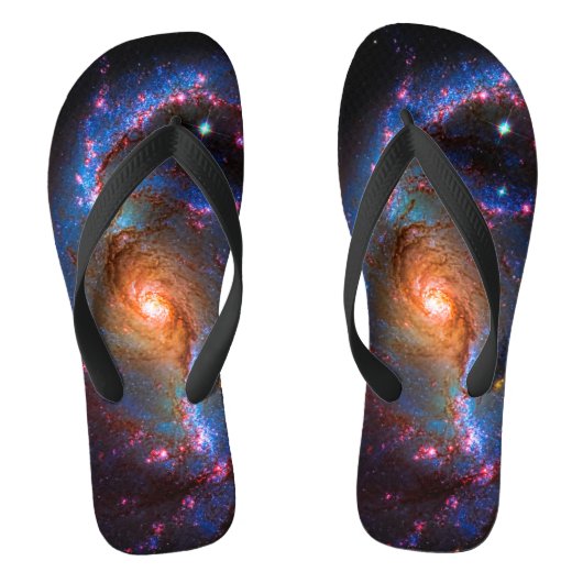 Barred Spiral Galaxy - Buitenruimte Star Afbeeldin Teenslippers (Voetbed)