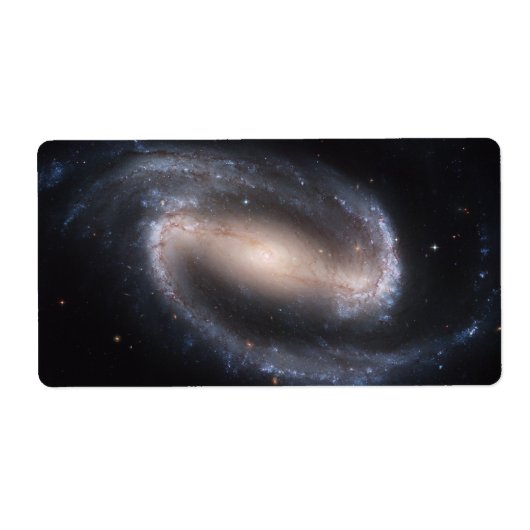 Barred Spiral Galaxy Etiket (Voorkant)