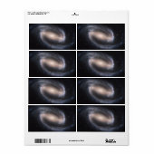 Barred Spiral Galaxy Etiket (Full Sheet)