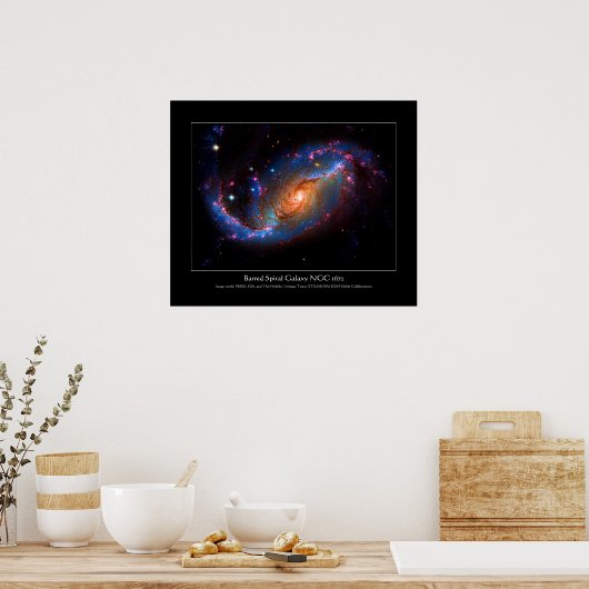 Barred Spiral Galaxy NGC 1672 Poster (Keuken)