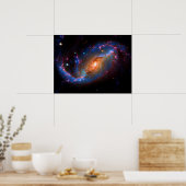 Barred Spiral Galaxy outer space photo Poster (Keuken)