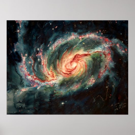 Barred Spiral Galaxy Poster (Voorkant)