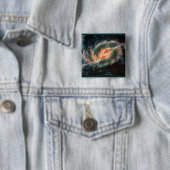 Barred Spiral Galaxy Vierkante Button 5,1 Cm (In situ)