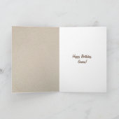 Barred Uil voor het krijgen van oudere verjaardag  Kaart (Binnen)