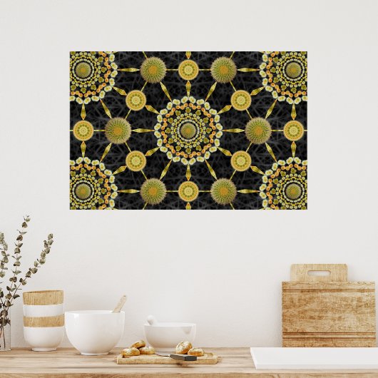Barrel Cactus Array 1-Poster Poster (Keuken)
