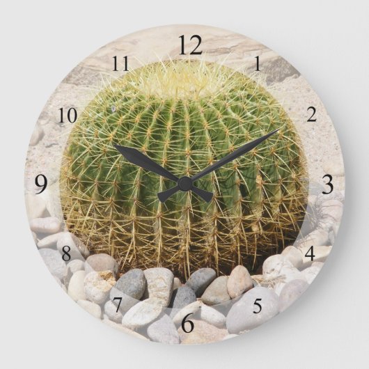 Barrel Cactus Clock Grote Klok (Voorkant)