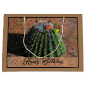 Barrel Cactus Grote Gift Bag Groot Cadeauzakje (Voorkant)