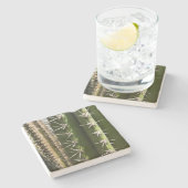 Barrel Cactus II Desert Natuur Foto Stenen Onderzetter (Zijkant)