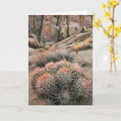 Barrel Cactus in Californië Kaart (Gele Bloem)