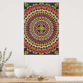 BARREL CACTUS MANDALA 3 POSTER (Keuken)