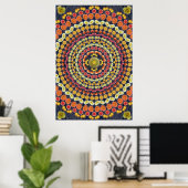BARREL CACTUS MANDALA 3 POSTER (Thuiskantoor)