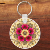 Barrel Cactus Mandala Sleutelhanger (Voorkant)