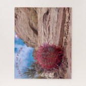 Barrel Cactus, Valley of Fire State Park, Nevada, Legpuzzel (Verticaal)