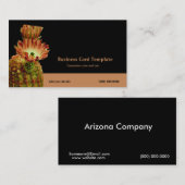 Barrel Desert Arizona Cactus Bloemen Visitekaartje (Voorkant / Achterkant)