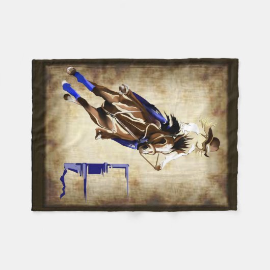 BARREL HORSE FLEECE DEKEN (Voorkant (Horizontaal))