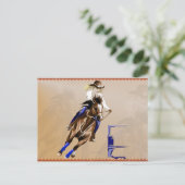 Barrel Horse Post Card Briefkaart (Staand voorkant)