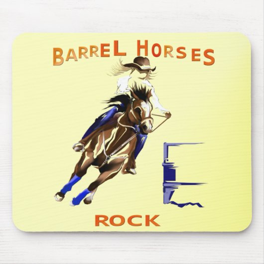 Barrel Horses Rock Muismat (Voorkant)
