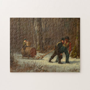 Barrel in een sneeuwbos door E. Johnson Legpuzzel