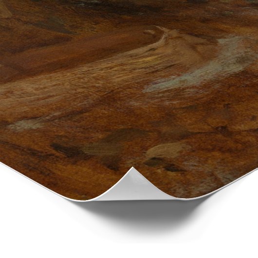 Barrel in een sneeuwbos door E. Johnson Poster (Hoek)