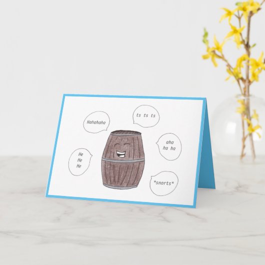 Barrel of Laughs Happy Birthday Kaart (Gele Bloem)