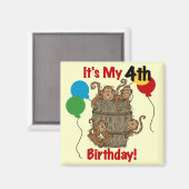 Barrel of Monkeys 4th Verjaardag Magneet (Voorkant / Achterkant)