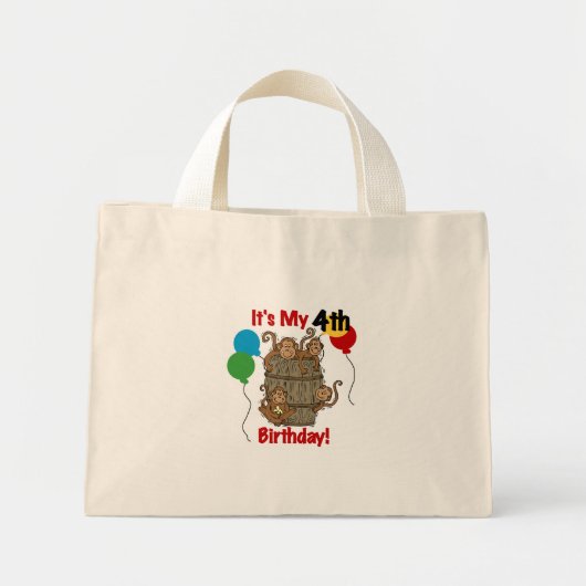 Barrel of Monkeys 4th Verjaardag Mini Tote Bag (Voorkant)