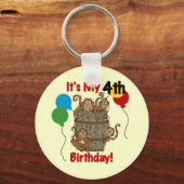 Barrel of Monkeys 4th Verjaardag Sleutelhanger (Voorkant)